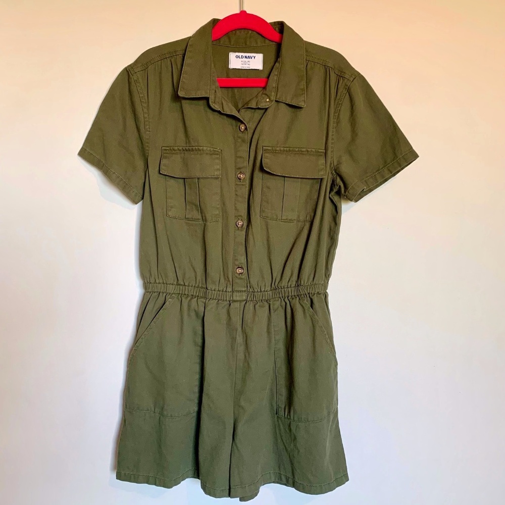 Old Navy girls utility romper SIZE XL (14-16) NWOT